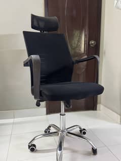 Black office chair gaming headrest chair
