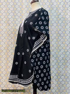 1 pc Women's Stiched Linen Printed Kaftan