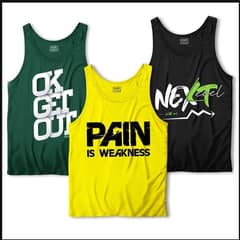 Men's Printed Sando Tanks For Men's, Pack of 3 (Pain)