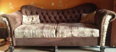 7 seater sofa set with glass table