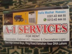 Generator || Cabinet Ac || Decoration Light || Fans||Pakwan & Catering