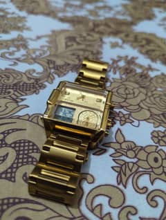 Triple Display Square Shape JOEFOX Men's Wrist Watch