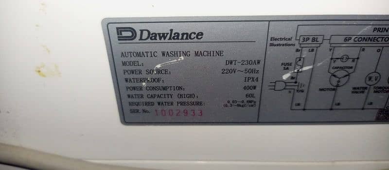 dawlance automatic washing machine 4
