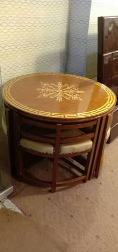 A space saver dining table
