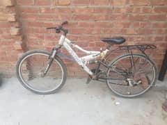 This is a good bicycle of silver color