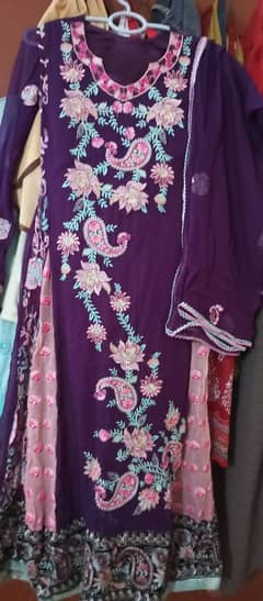 all dress is good condition. beautiful embroidery and nice colours