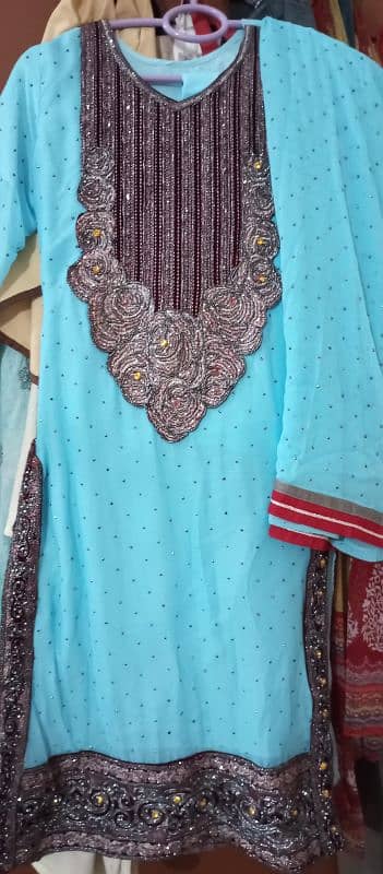 all dress is good condition. beautiful embroidery and nice colours 2