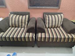 2, 1,  1 sofa set with table.