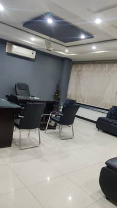 5 Marla Fully Furnished Second Floor Office Hall Facing Eiffel For Rent With 2 Kitchens + 2 Wahsrooms In Sector E Bahria Town Lahore