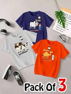 EID UL ADHA COLLECTION FOR KIDS  PACK OF 3 T-SHIRTS FOR KIDS