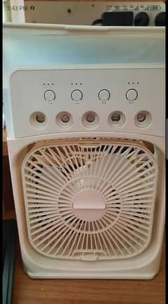 3-in-1 USB Fan  Compact Air Cooler with LED Night Lights & Humidifier