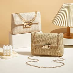 Wholesale 2024 fashion ladies messenger bag Korean fashion straw women