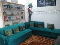 l shaped sofa set in new condition