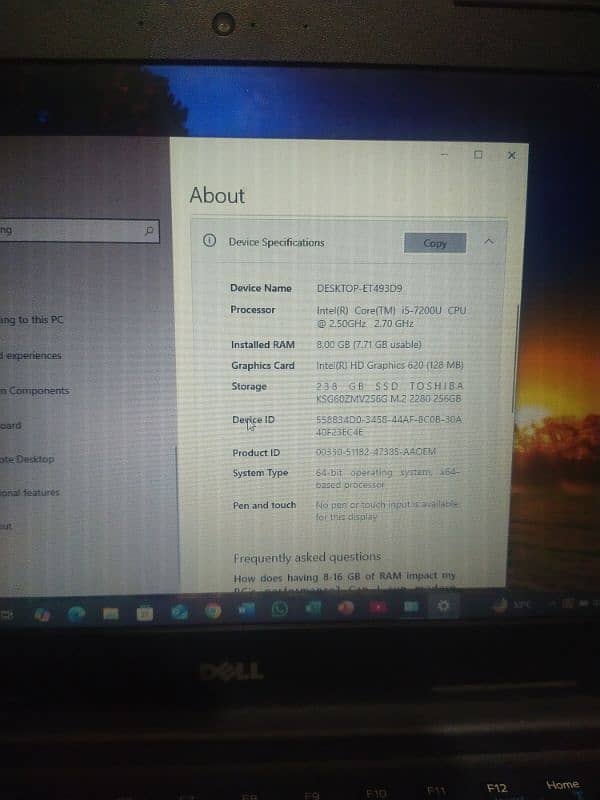 intel core i5-7200U cpu 5