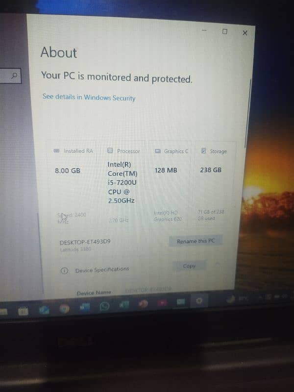 intel core i5-7200U cpu 6