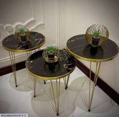 stylish Black Coffee Table set of 3 pcs for modern Living spaces