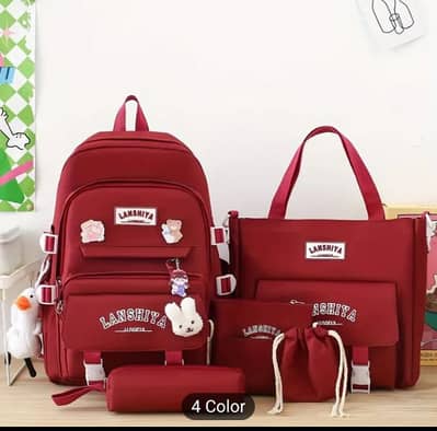 5-in-1 cute bag for girls school, travel Cute Style with Free Shipping