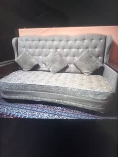5 seater sofa and showcase
