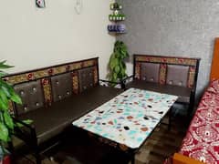 sofa set and table