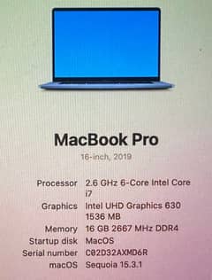 MacBook Pro 16" 2019, Spotless condition 10/10 Quick sale 90% battery