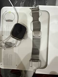Apple watch ultra 2 49mm New edition natural titanium  Millanese loops