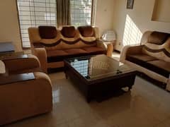 six seater sofa and table