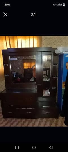 king size bed tow sides tables three door almari devider dresisingtabl