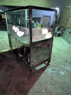 steel and steel biryani counter