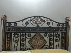 Double iron bed