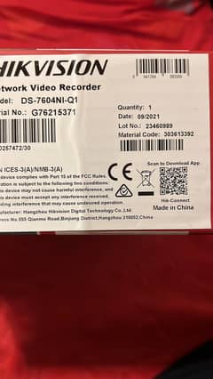 Brand New HIKVision NVR DS-7600