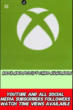 Xbox gift card YouTube subscribers and watch time