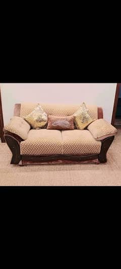 Sofa set+sofa cum bed+table for sale