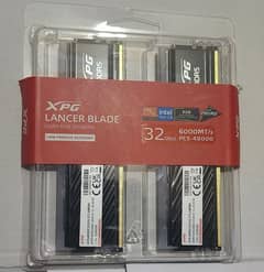XPG LANCER BLADE 64GB (32GBX2) 6000MHz RGB DDR5 Gaming Memory Black