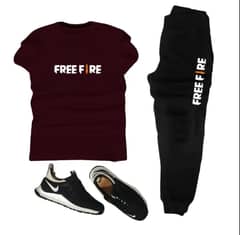 Free Fire Printed Tracksuit For Mens & Boys - Fabric T Shirt For Mens