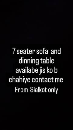 sofa set and dinning table
