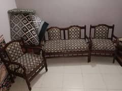 6 seaters sofa set & sofa cumbed