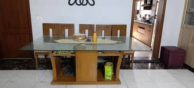8 seater pure wood dinning table