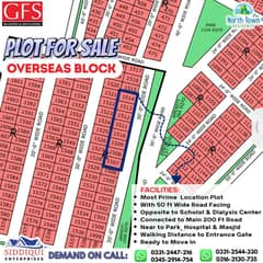 PLOT SALE IN NORTH TOWN RESIDENCY PHASE 1 OVERSEAS BLOCK