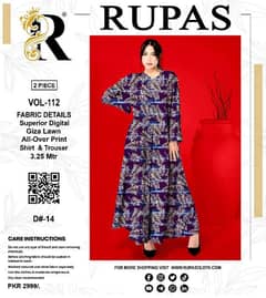RUPAS printed Guza Lawn