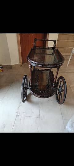 Pure Sheesham wood trolley