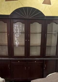 wooden dark brown colored showcase