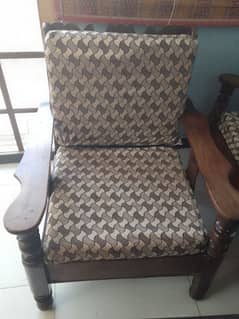 Elegant Used Wooden Sofa Set – Stylish, Sturdy & Super Affordable!