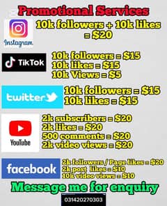 All Social Media Services Available