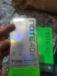 urgent sale infinix note 40 pro warranty ma ha one hand use