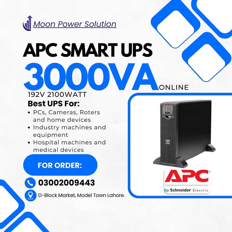 APC Smart UPS 5kva 4000watt/APC UPS/APC UPS 4000WATT/6KVA/8KVA/10KVA 0