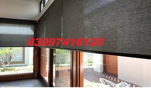 Roller blinds Remote control wooden blinds Antibacterial vinyl roll