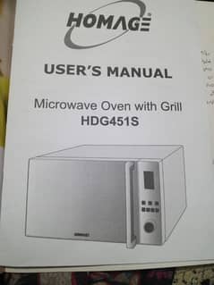 Homeage Microwave With Grill for sale.