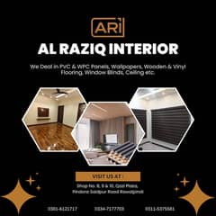 Wallpaper | Window Blinds | Gypsum Ceiling | Vinyl and Wooden Flooring