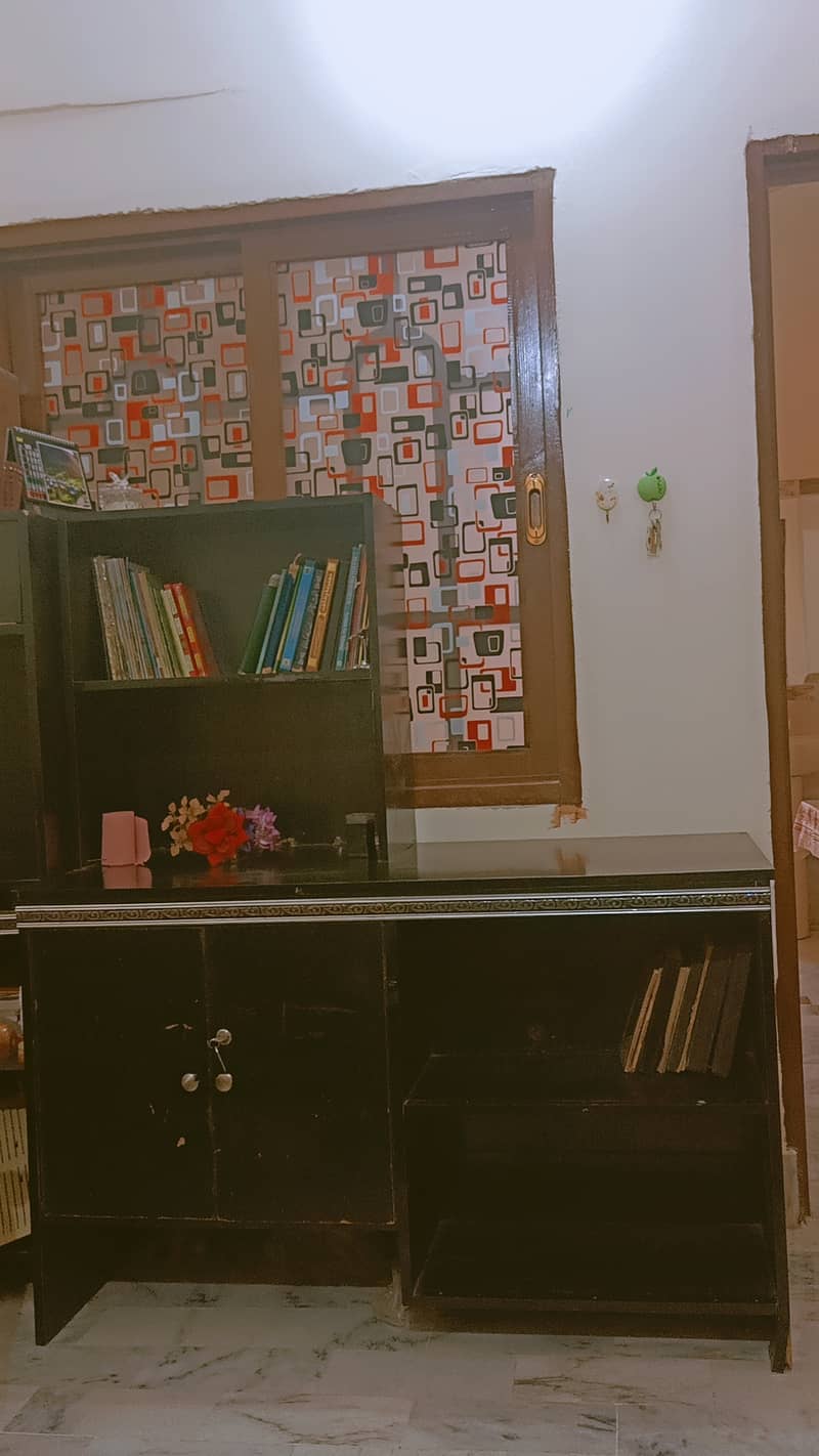 study table with one side shelf 4