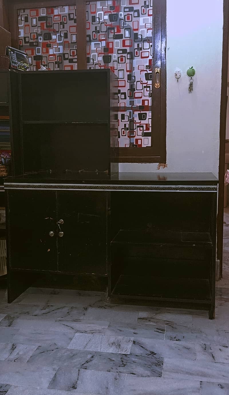 study table with one side shelf 5